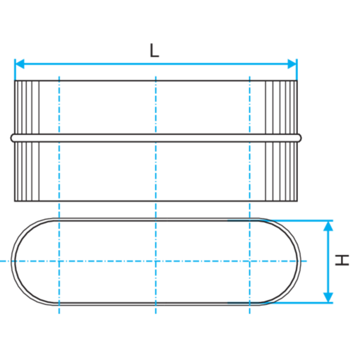 Oblong Male Connector: RMO